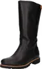 A black leather boot on a white background. Voir les images du produit