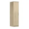 A tall, narrow cabinet with a single door and a light wood grain finish, presented against a white background. Voir les images du produit