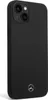 A black iPhone case with a Mercedes-Benz logo on a white background. Produktbild-Vorschau