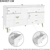 okwish Kommode Sideboard 140*35*76cm mit 7 Schubladen, Produktbild-Vorschau 8