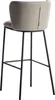 BELIANI Barstuhl 2er Set Taupe Stoffbezug und Metall mit Produktbild-Vorschau 6