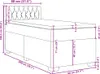 vidaXL Boxspringbett mit Matratze Hellgrau 80x200 cm Stoff Produktbild-Vorschau 8