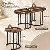 KOMFOTTEU Couchtisch 3er Set, Sofatisch oval mit 2 Produktbild-Vorschau 7