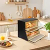 Brotkasten Bambus 2. Stock mit Fenster für Brot Brötchen Produktbild-Vorschau 1