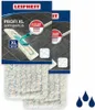 Two packages of Leifheit Profi XL Cotton Plus mop heads are shown, with a close-up of the mop head material at the bottom. The packaging features an image of a mop cleaning a tiled floor. Produktbild-Vorschau