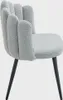 HOMLA Krzesło LUXE Szare 49x55x85 cm Podgląd zdjęcia produktu 3