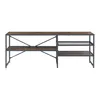 A product shot of a TV stand with multiple shelves and a metal frame. Anteprima dell’immagine prodotto