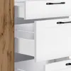 Close-up view of drawers in a kitchen cabinet unit. Produktbild-Vorschau