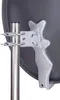Close-up of the back of a satellite dish mount attached to a pole. Produktbild-Vorschau