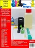 A product shot of a Canon G Megatank printer cleaning kit, with various components laid out and text detailing the product and its compatibility. Produktbild-Vorschau