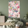 MuchoWow® Wandteppich Wandbehang Blumen - Rosa - Pastell Produktbild-Vorschau 4