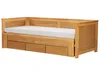 BELIANI Tagesbett Hellbraun Holz 90 x 200 cm Ausziehbar 3 Produktbild-Vorschau 5