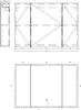 Technical drawings of a bathroom cabinet with a mirror. Produktbild-Vorschau
