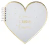 Gästebuch Herzform Liebe Gold 20 cm Weiß Hochzeit - Produktbild-Vorschau 1