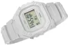 A white Casio digital watch is shown at an angle against a white background. Anteprima dell’immagine prodotto