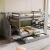 Letto a castello Sweiko 90x200 cm, scala di sicurezza con Anteprima dell’immagine prodotto 3