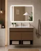 ORIGEN BATH NEBARI Hänge-Badmöbel mit Waschbecken 90x45 cm, Tea-Esche Voir les images du produit
