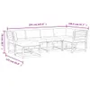 6-tlg. Garten-Sofagarnitur mit Kissen Weiß Massivholz Produktbild-Vorschau 9