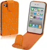 Handy Tasche Flip dünn für Handy iPhone 4 / 4s Strass Produktbild-Vorschau 1