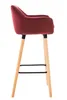 Barhocker HLO-CP19 Samt  rot Produktbild-Vorschau 4