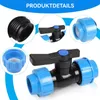 Kugelhahn für PE-Rohr 25mm – PP-Fitting, max. 16 bar, Produktbild-Vorschau 4