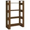Bücherregal/Raumteiler Honigbraun 80x35x125 cm Massivholz Produktbild-Vorschau 1