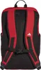 The back of a red and black Adidas backpack. Podgląd zdjęcia produktu