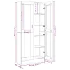 vidaXL Vitrinenschrank Räuchereiche 82,5x30,5x185 cm Produktbild-Vorschau 8