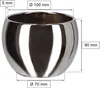 A silver ceramic pot with dimensions indicated by measurement lines and text. Náhľad obrázku produktu