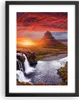 Gerahmtes Poster - Schwarzer Rahmen - Kirkjufell Wasserfall Produktbild-Vorschau 1