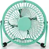 A teal-colored desktop fan with a metal grill. Podgląd zdjęcia produktu