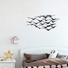 Wallity, Herd Of Birds, Wanddeko, Schwarz, Metall, 120 x 55 Produktbild-Vorschau 1
