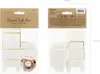 10 piccole scatole regalo in carta bianca con bordi dorati Anteprima dell’immagine prodotto 4