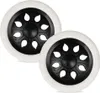 Two white and black wheels for a shopping trolley. Anteprima dell’immagine prodotto