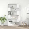 vidaXL Regálová priehradka na knihy biela 100x24x188 cm Náhľad obrázku produktu 3