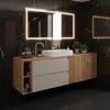 RODAN | Mobile Sottolavabo - Marrone e Beige - 140 cm - Con Anteprima dell’immagine prodotto 2