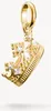 Charm pendentif, couronne avec pierres précieuses blanches, Voir les images du produit 1