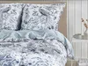 BELIANI Bettwäsche Set Weiß / Blau aus Baumwolle 155 x 220 Produktbild-Vorschau 4