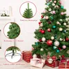 A decorated Christmas tree with gifts underneath, shown in a room setting with informational callouts. Produktbild-Vorschau