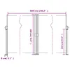 vidaXL Bočná výsuvná markíza antracit 180x600 cm Náhľad obrázku produktu 8
