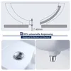 A collage showing a diagram of a sink drain fitting and two close-up photos of a sink drain. Náhled obrázku produktu