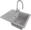 PRIMAGRAN Granitspüle Grau 62x50cm, Spülbecken 1 Becken + Produktbild-Vorschau 1