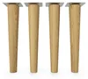 4x sossai Holzfüße rund - gerade Ausführung 25cm Eiche Produktbild-Vorschau 3