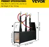 A product shot of a gas forge with dimensions and specifications displayed. Voir les images du produit