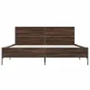 vidaXL Bettgestell Braun Eichen-Optik 120x190 cm Produktbild-Vorschau 4