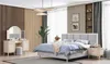 Komplett Schlafzimmer Möbel Set Bett 2x Nachttisch Produktbild-Vorschau 1