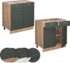 Küchenunterschrank Vicco Fame-Line Grün-Gold Landhaus 80 cm Produktbild-Vorschau 6