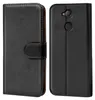 A black flip case for a smartphone is shown from the front and back. Anteprima dell’immagine prodotto