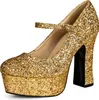 Plateau Schuhe glitter-gold Schuhgröße: 37 Produktbild-Vorschau 1
