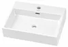 HAGO24 Waschbecken Keramik 515x360x130mm weiß eckig Produktbild-Vorschau 1